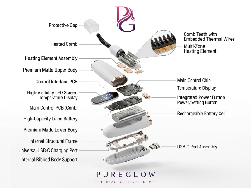 Pure Glow™ Rechargeable Heated Eyelash Curler Pen