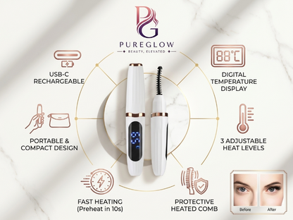 Pure Glow™ Rechargeable Heated Eyelash Curler Pen