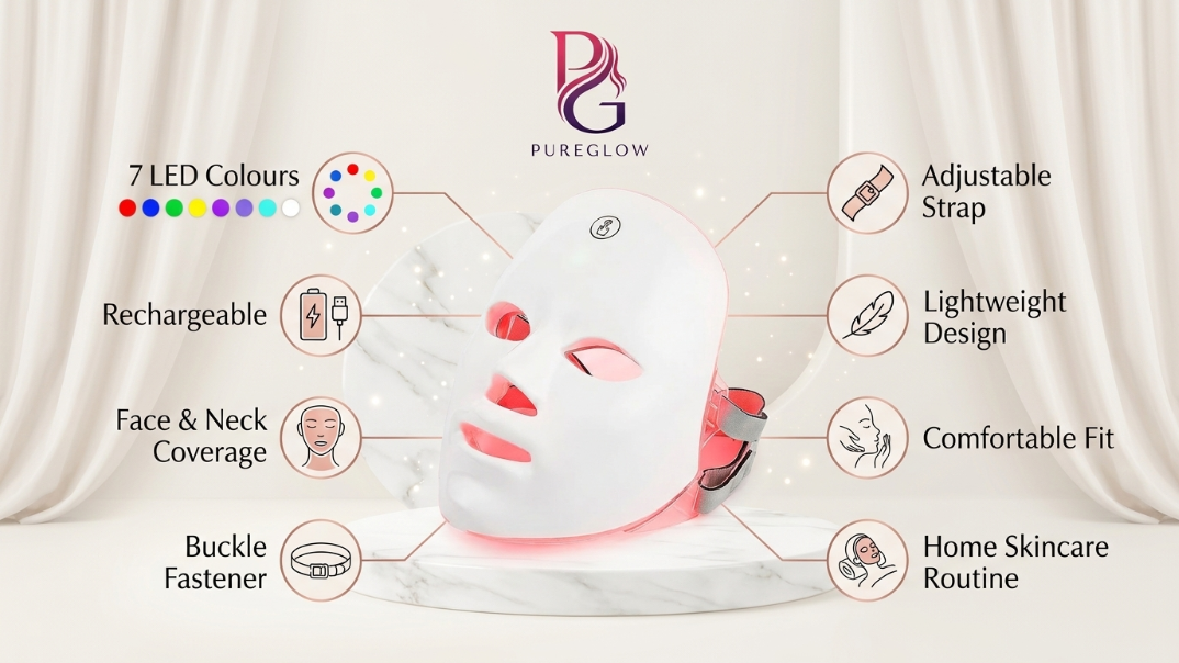 Pure Glow™ 7-Color LED Face & Neck Mask