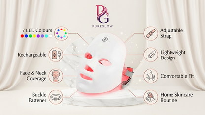 Pure Glow™ 7-Color LED Face & Neck Mask