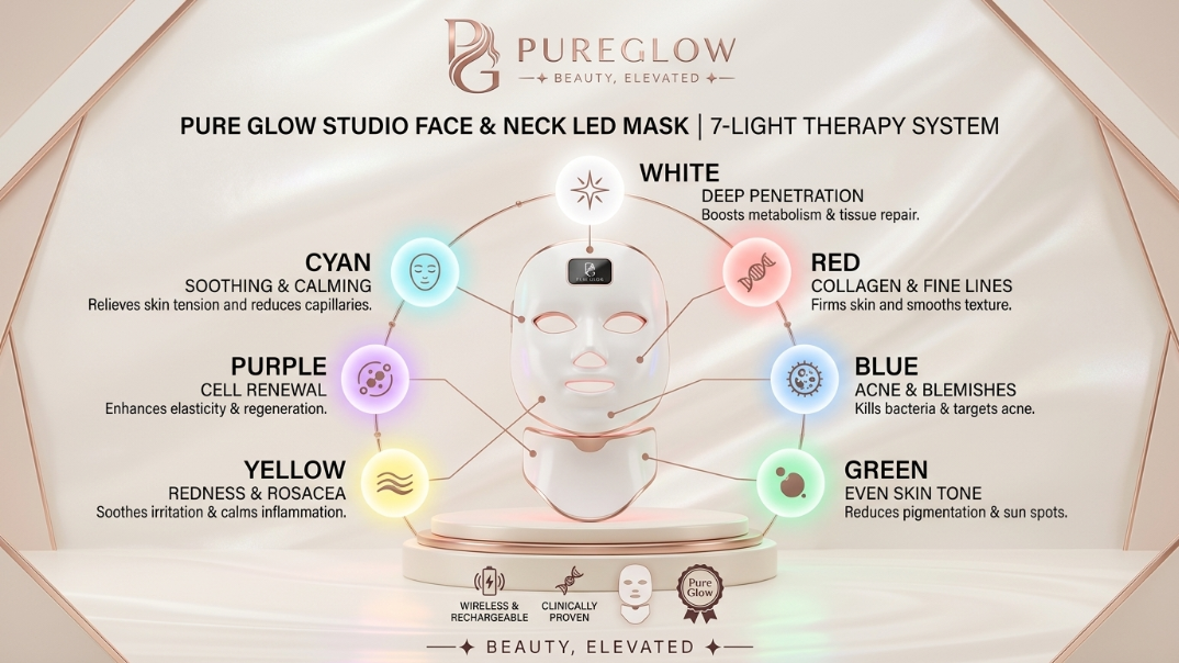 Pure Glow™ 7-Color LED Face & Neck Mask